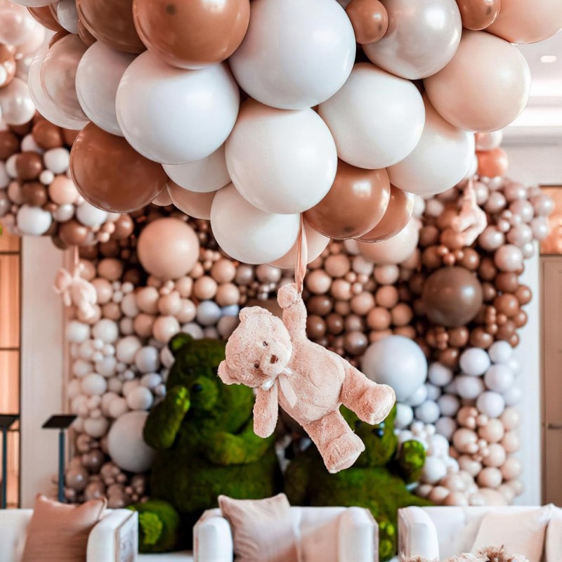 Balony lateksowe gładkie Retro brązowe 12" 30cm