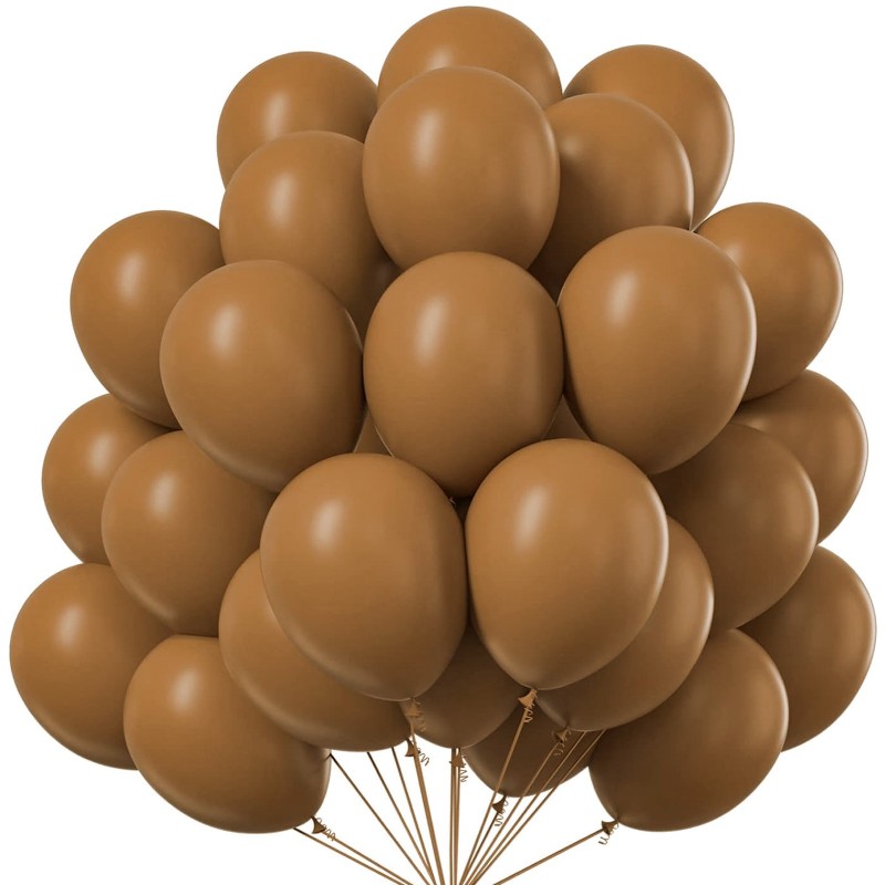Balony lateksowe gładkie kawowy 12" 30cm