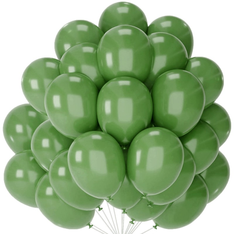 Balony lateksowe gładkie zielony Retro 12" 30cm