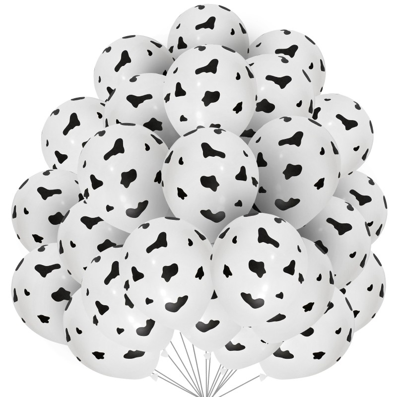 Balony lateksowe z motywem krowy 30 cm
