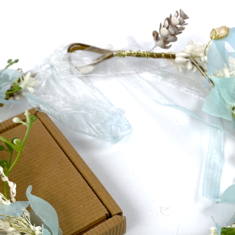 Delikatny i subtelny wianek w stylu boho