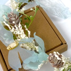 Delikatny i subtelny wianek w stylu boho