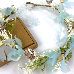 Delikatny i subtelny wianek w stylu boho