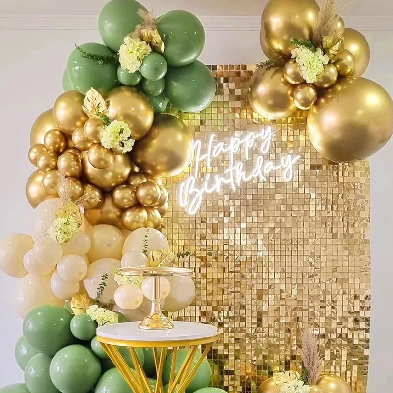Balony lateksowe 12" metaliczne chrom Złote 30cm GOLD