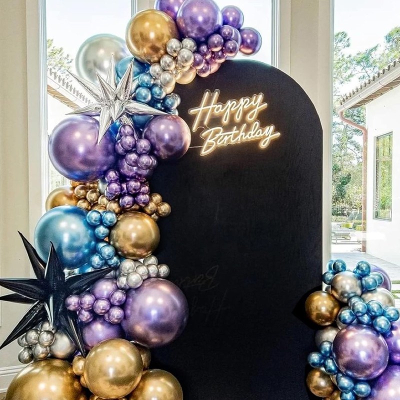 Balony lateksowe 12" metaliczne chrom Złote 30cm GOLD