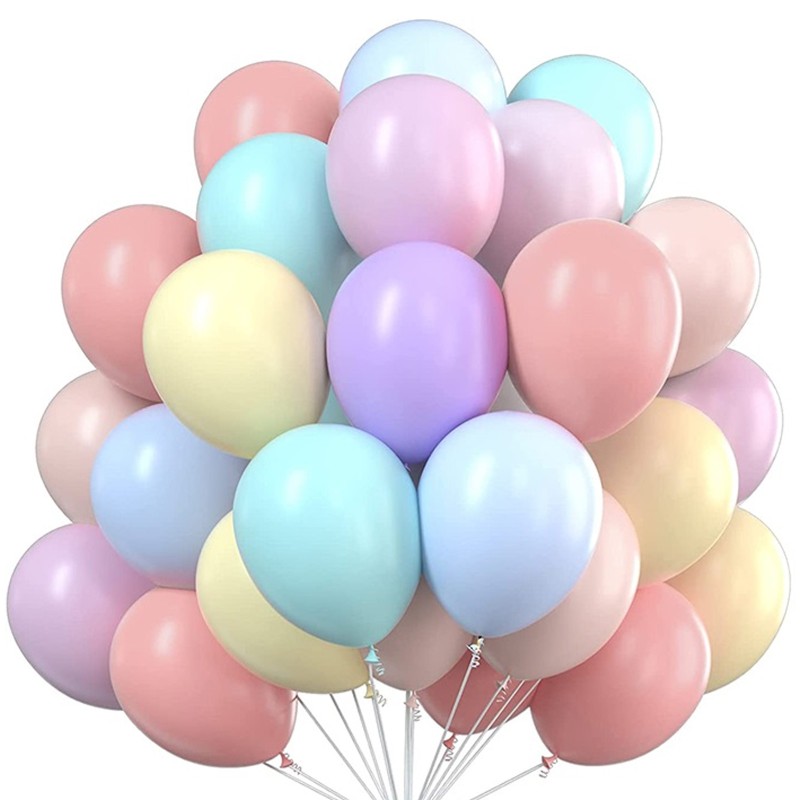 Balony lateksowe 10" PASTELOWE MIX kolorów 25cm