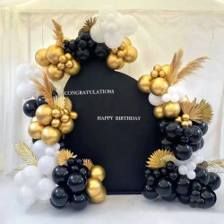 Balony lateksowe 10 cali 25cm złote chrom