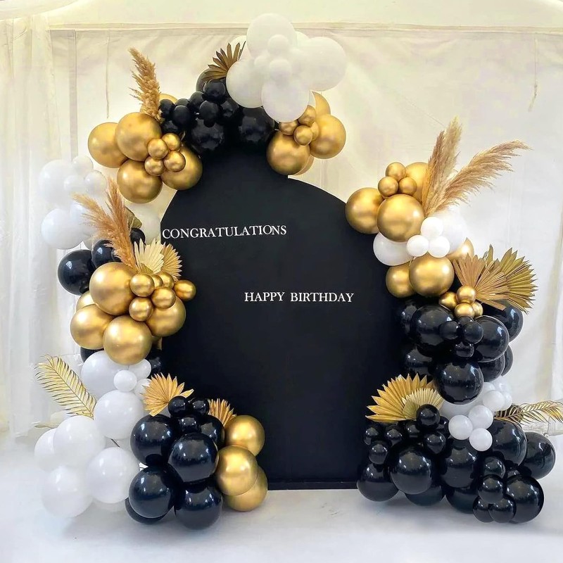 Balony lateksowe 10 cali 25cm złote chrom