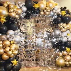 Balony lateksowe 10 cali 25cm złote chrom