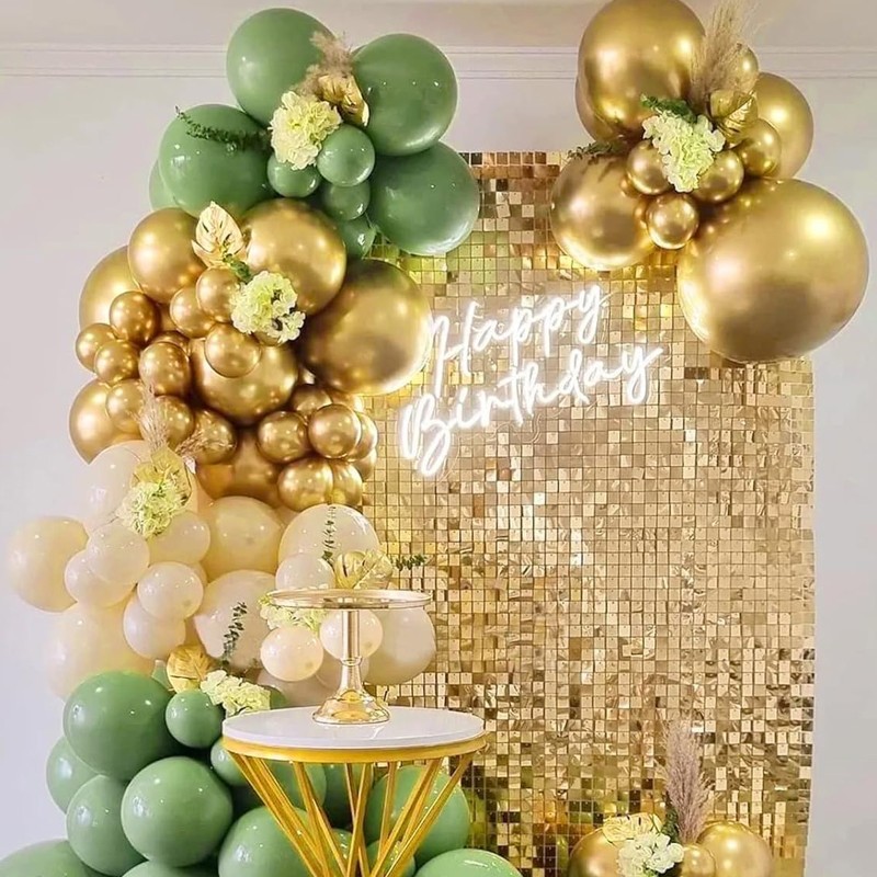 Balony lateksowe 10 cali 25cm złote chrom