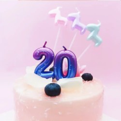 Świeczka Galaxy cyfra Gwieździsta 6cm