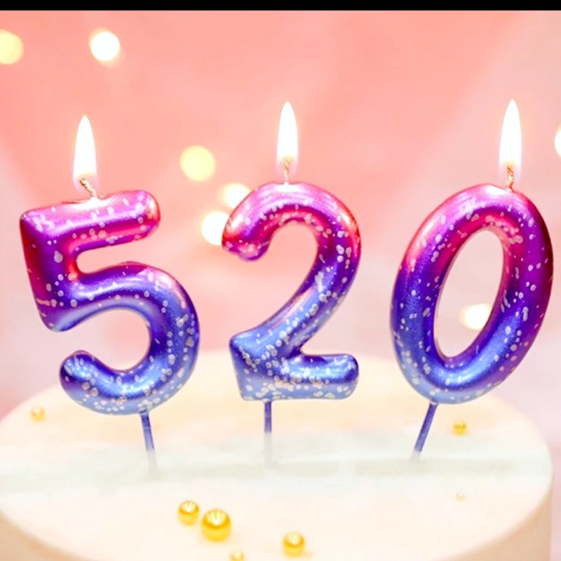 Świeczka Galaxy cyfra Gwieździsta 6cm