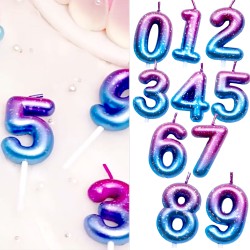 Świeczka Galaxy cyfra Gwieździsta 6cm