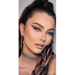 Naklejki DIAMENCIKI kryształki FESTIWAL 3D ART srebrne różowe FaceGem