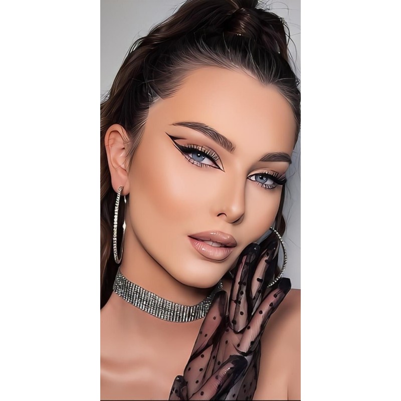 Naklejki DIAMENCIKI kryształki FESTIWAL 3D ART srebrne różowe FaceGem