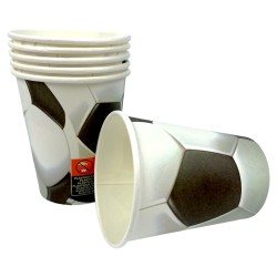 Kubeczki papierowe piłka football sportowe piłkarskie urodziny 6 szt.