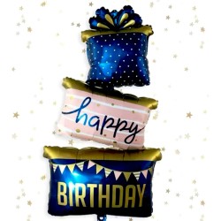 Balon foliowy Tort Happy Birthday 60x124cm