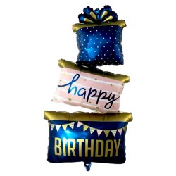 Balon foliowy Tort Happy Birthday 60x124cm