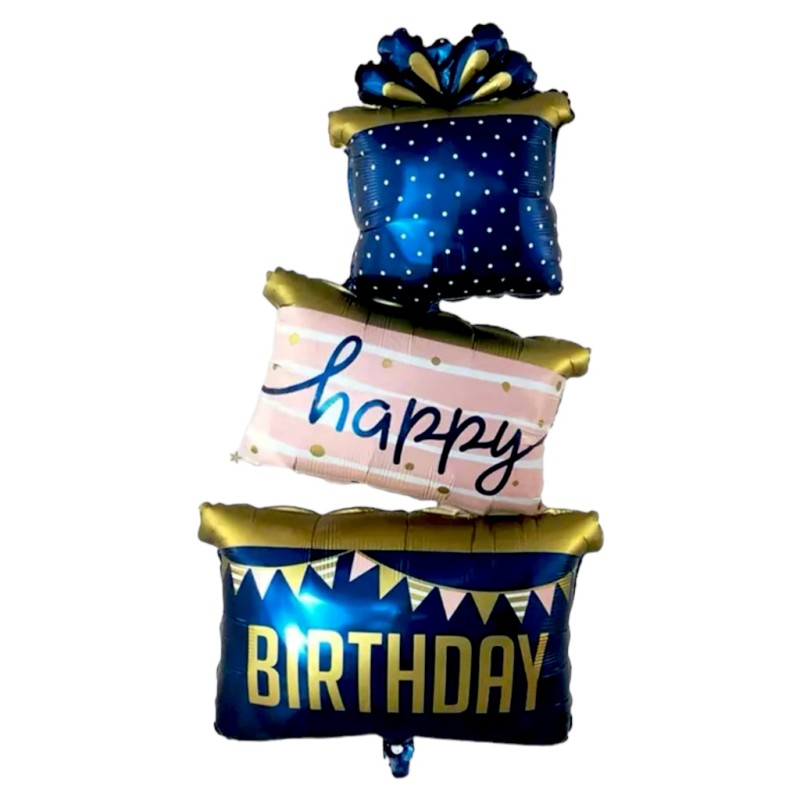 Balon foliowy Tort Happy Birthday 60x124cm
