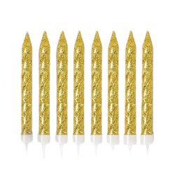 Świeczki brokatowe 8 szt