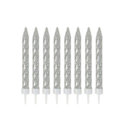 Świeczki brokatowe 8 szt