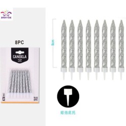 Świeczki brokatowe 8 szt