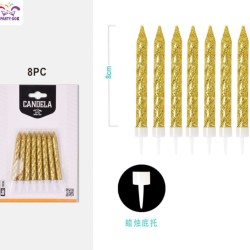 Świeczki brokatowe 8 szt