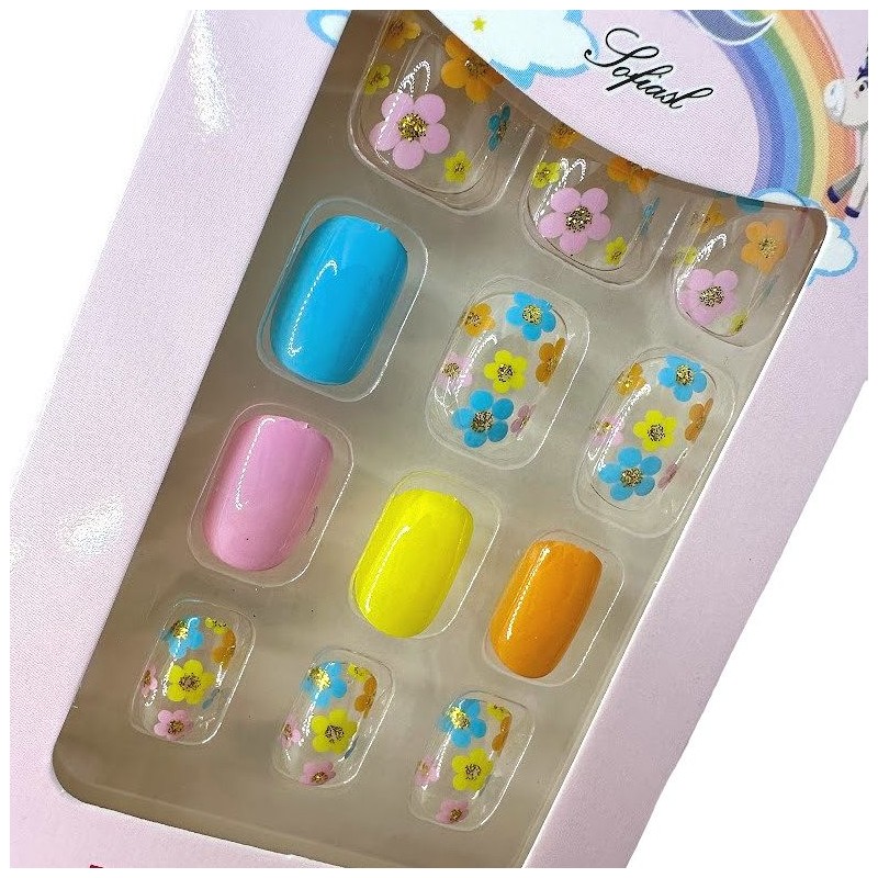 Paznokcie samoprzylepne kwiaty