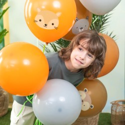 Balony zwierzęta lasu las Woodland 12” 8 szt.