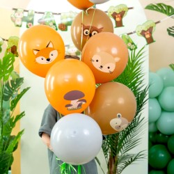 Balony zwierzęta lasu las Woodland 12” 8 szt.