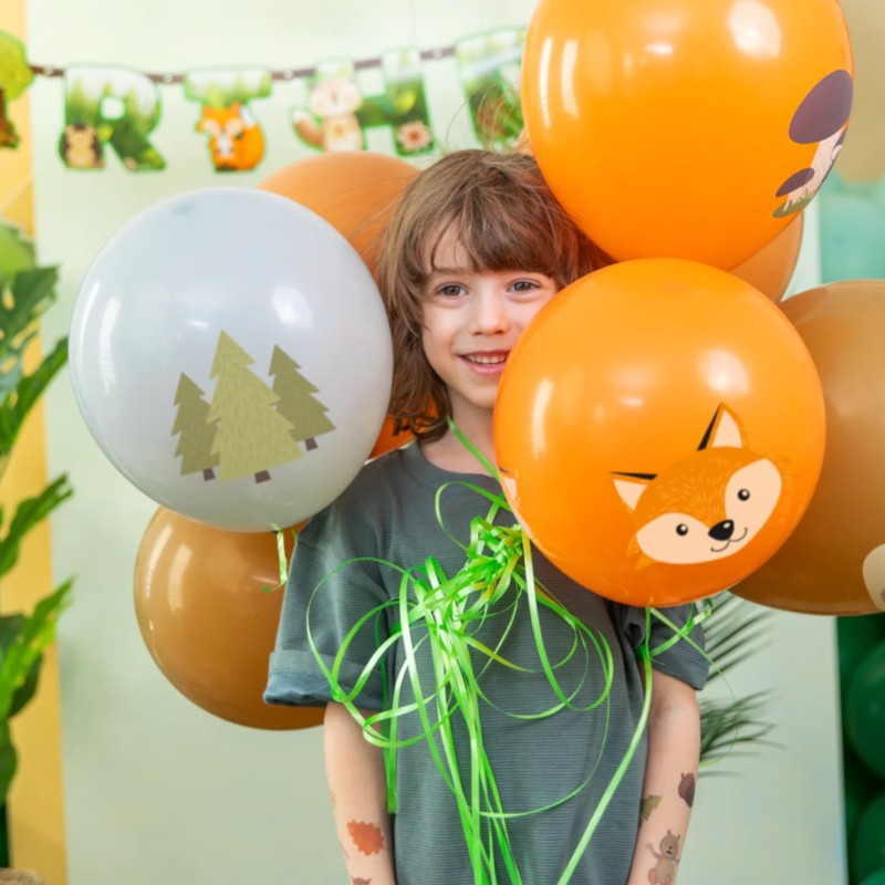 Balony zwierzęta lasu las Woodland 12” 8 szt.