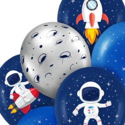Balony kosmos galaxy kosmonauta rakieta 12” 8 szt.