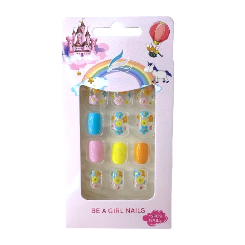 Paznokcie samoprzylepne kwiaty