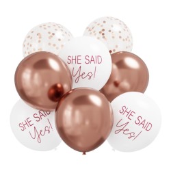 Zestaw balonów złote ślub 8...