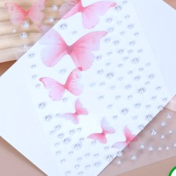 Naklejki kryształki motylki FaceGem