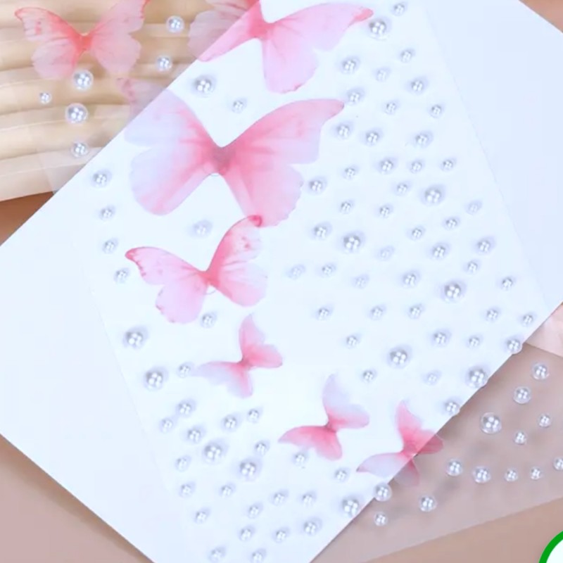 Naklejki kryształki motylki FaceGem