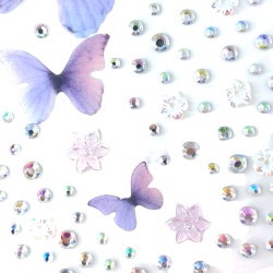 Naklejki kryształki motylki FaceGem