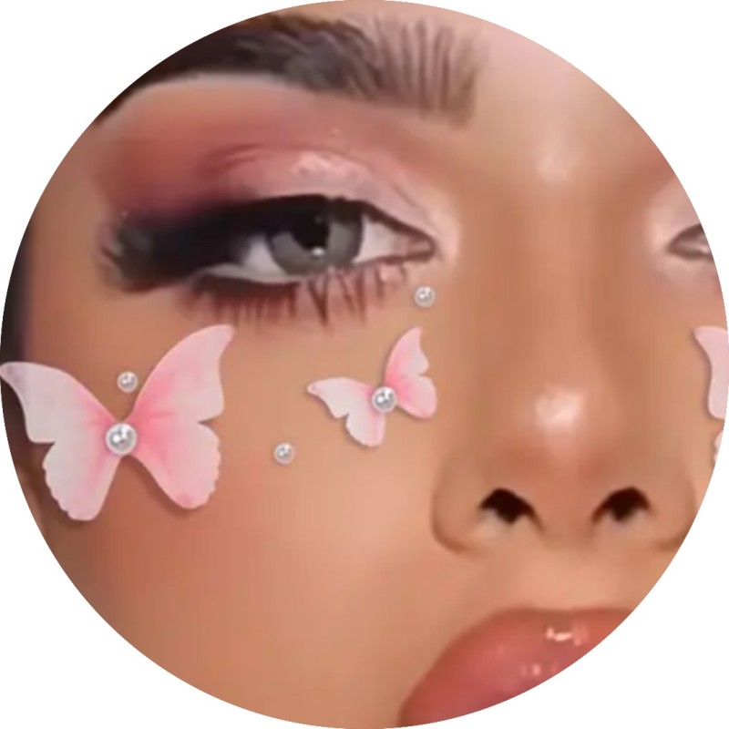 Naklejki kryształki motylki FaceGem