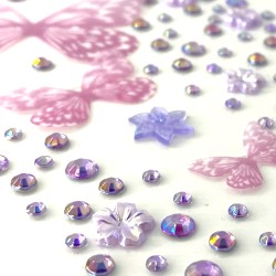 Naklejki kryształki motylki FaceGem