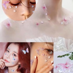 Naklejki kryształki motylki FaceGem