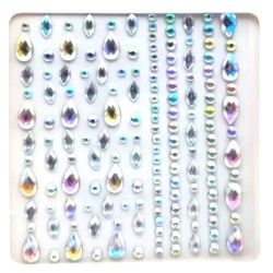 Naklejki Kryształki ozdobne twarz ciało Holograficzne opalizujące FaceGem