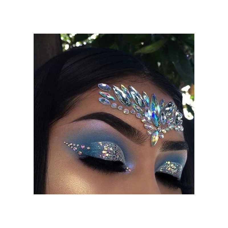 Naklejki Kryształki ozdobne twarz ciało Holograficzne opalizujące FaceGem