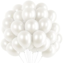 Balony lateksowe 5 cali 13cm perłowe białe