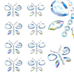 Kryształki DIY motylki FaceGem