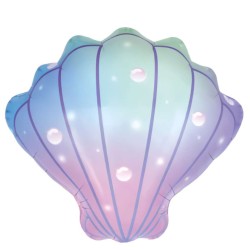 Balon foliowy muszelka syrenka 51x54 cm dekoracja