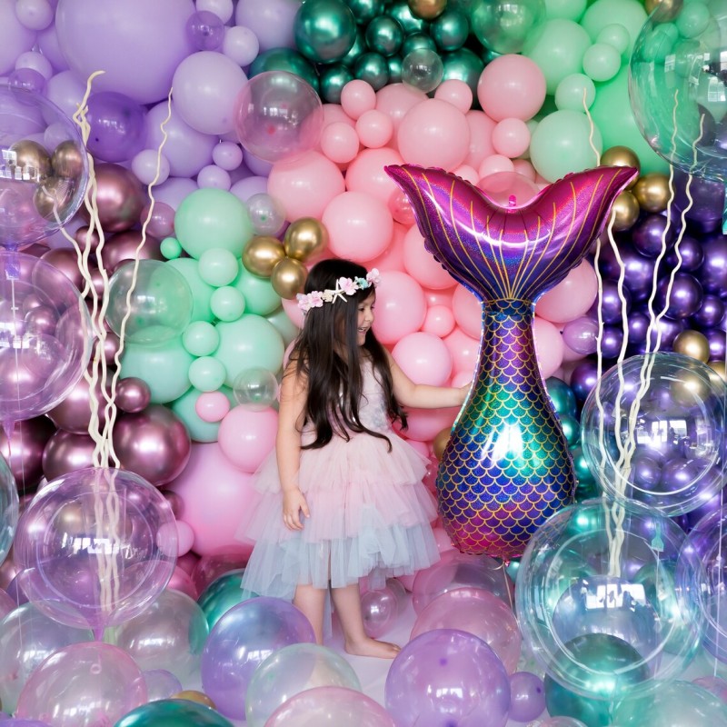 Balon foliowy ogon syrenki 48x82 cm