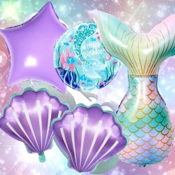 Zestaw Balony cyfra Syrenie urodziny Syrenka podwodny świat