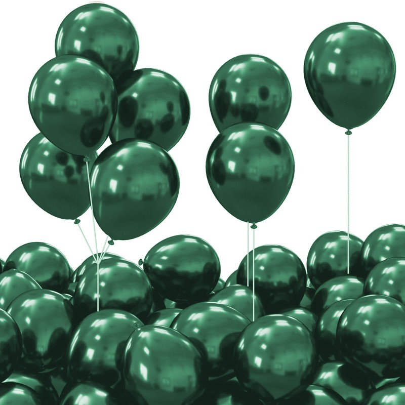 Balony lateksowe chrom 5 cali 13cm zielone metaliczne