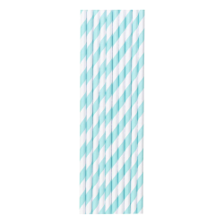 Słomki białe w błękitne...