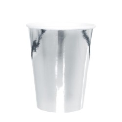 Kubeczki papierowe jednorazowe srebrne 200 ml 6 szt